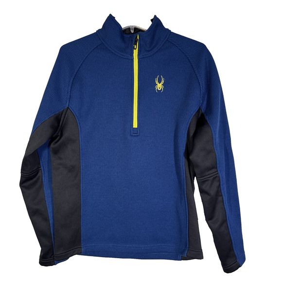 SPYDER Men's Outbound 1/2 Half Zip Midweight Core Sweater Blue Size M - Picture 1 of 5